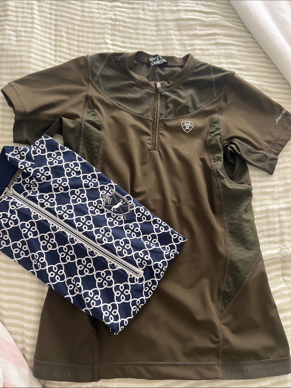 Ariat Men's Olive Short Sleeve Riding Shirt